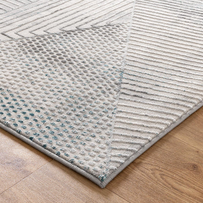 Canyon Geometric Grey Blue Rug