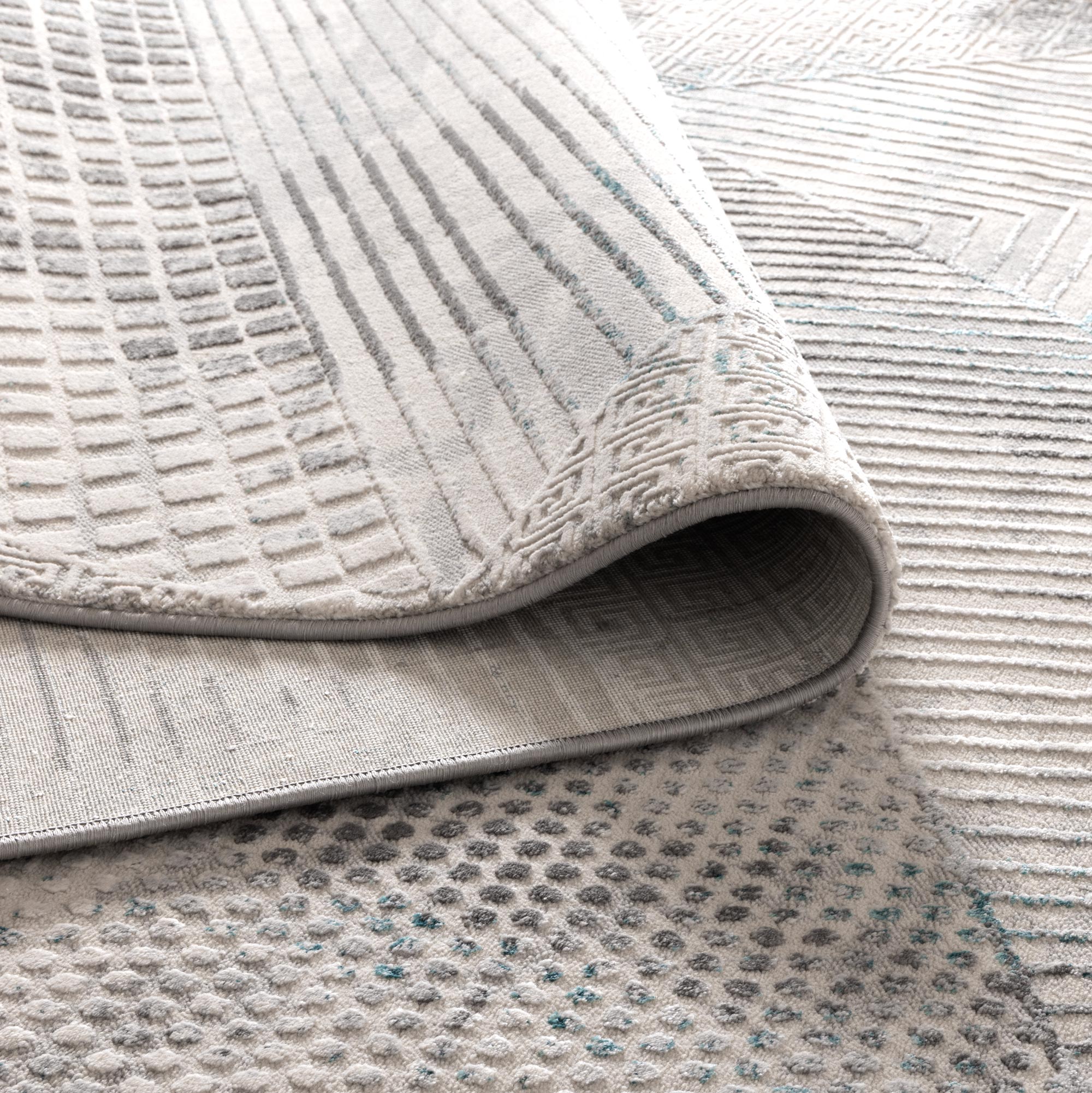 Canyon Geometric Grey Blue Rug