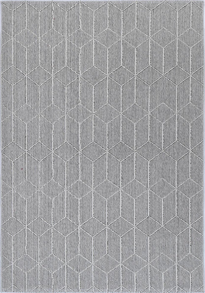 Torrelle Totori Ash Geometric Flatweave Rug