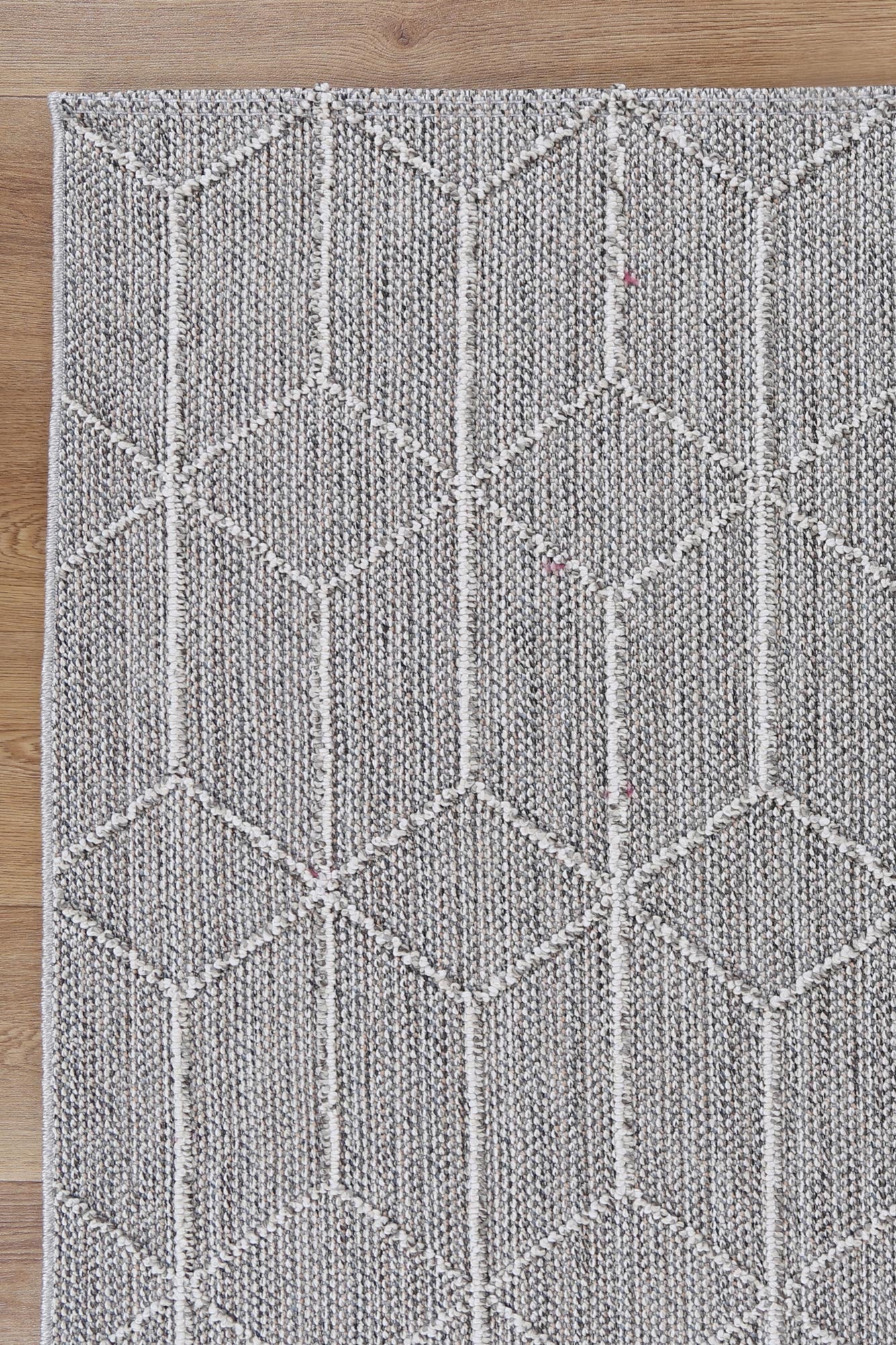 Torrelle Totori Ash Geometric Flatweave Rug
