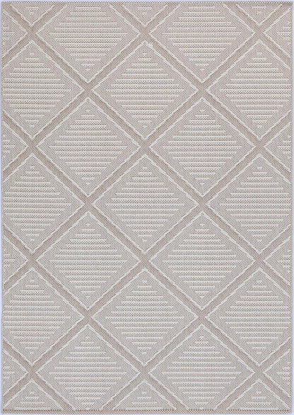 Torrelle Kenilorea Beige Geometric Flatweave Rug