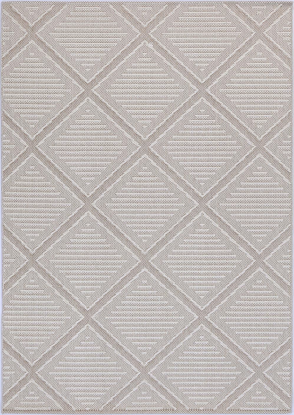 Torrelle Kenilorea Beige Geometric Flatweave Rug
