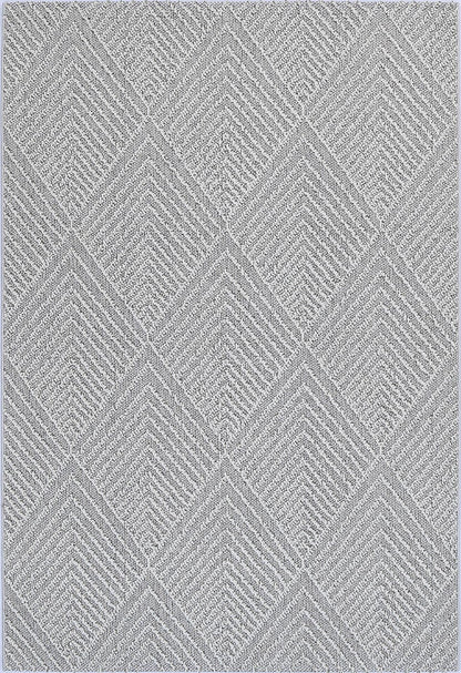 Torrelle Kini Grey Geometric Flatweave Rug