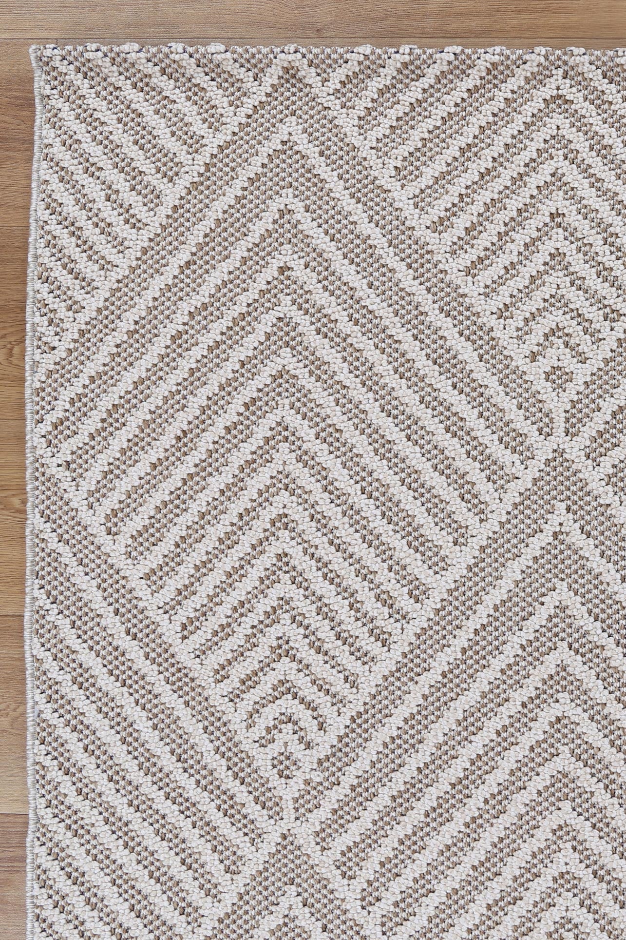 Torrelle Onika Beige Geometric Flatweave Rug