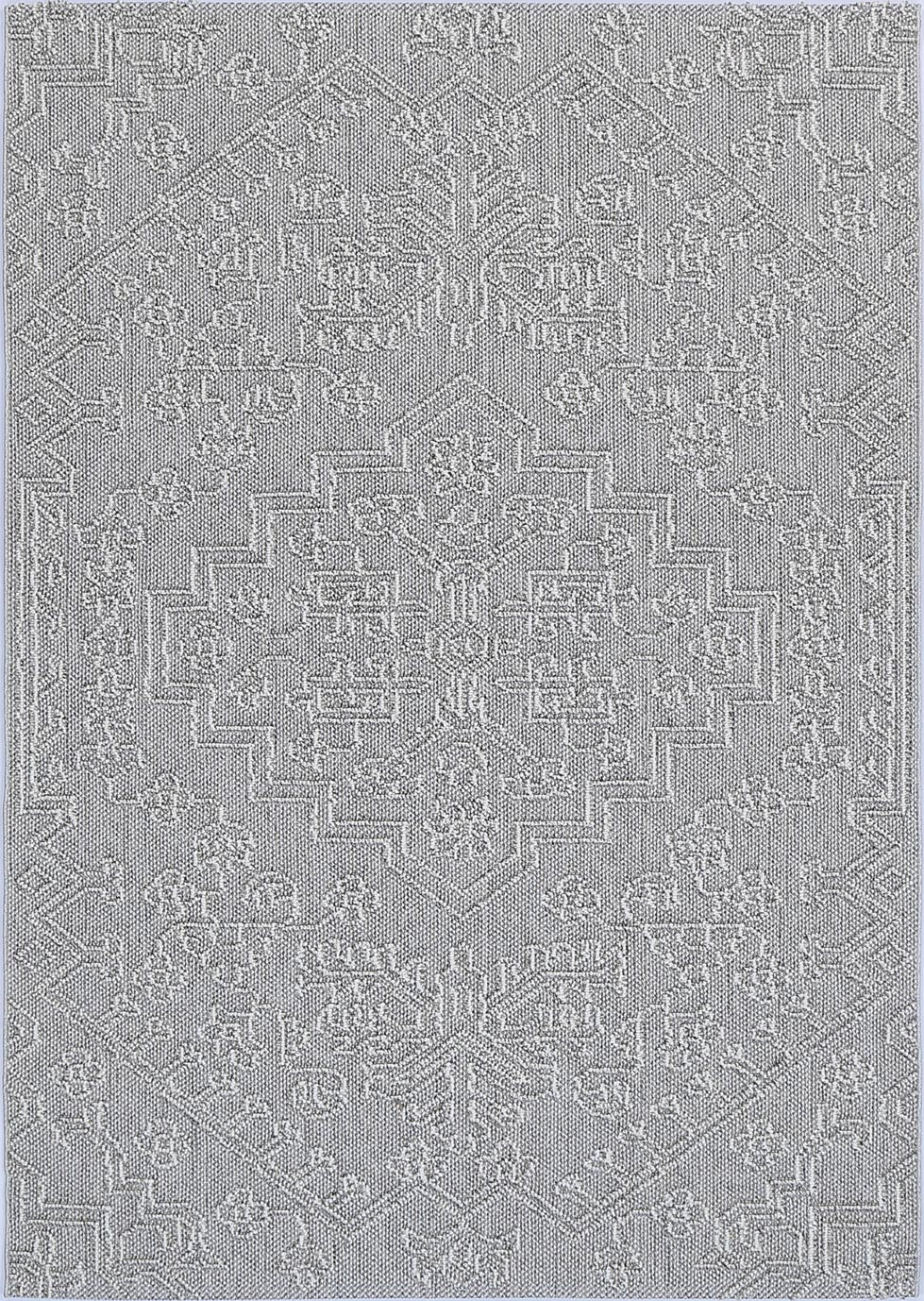 Torrelle Nori Grey Tribal Flatweave Rug