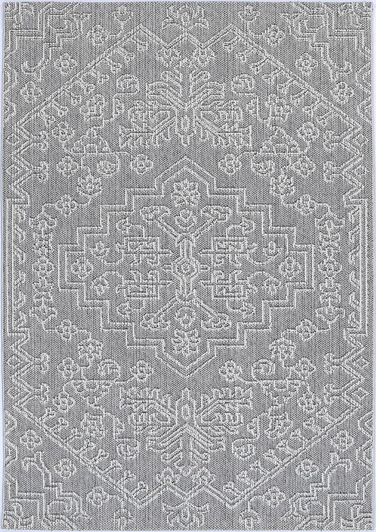 Torrelle Bule Ash Tribal Flatweave Rug