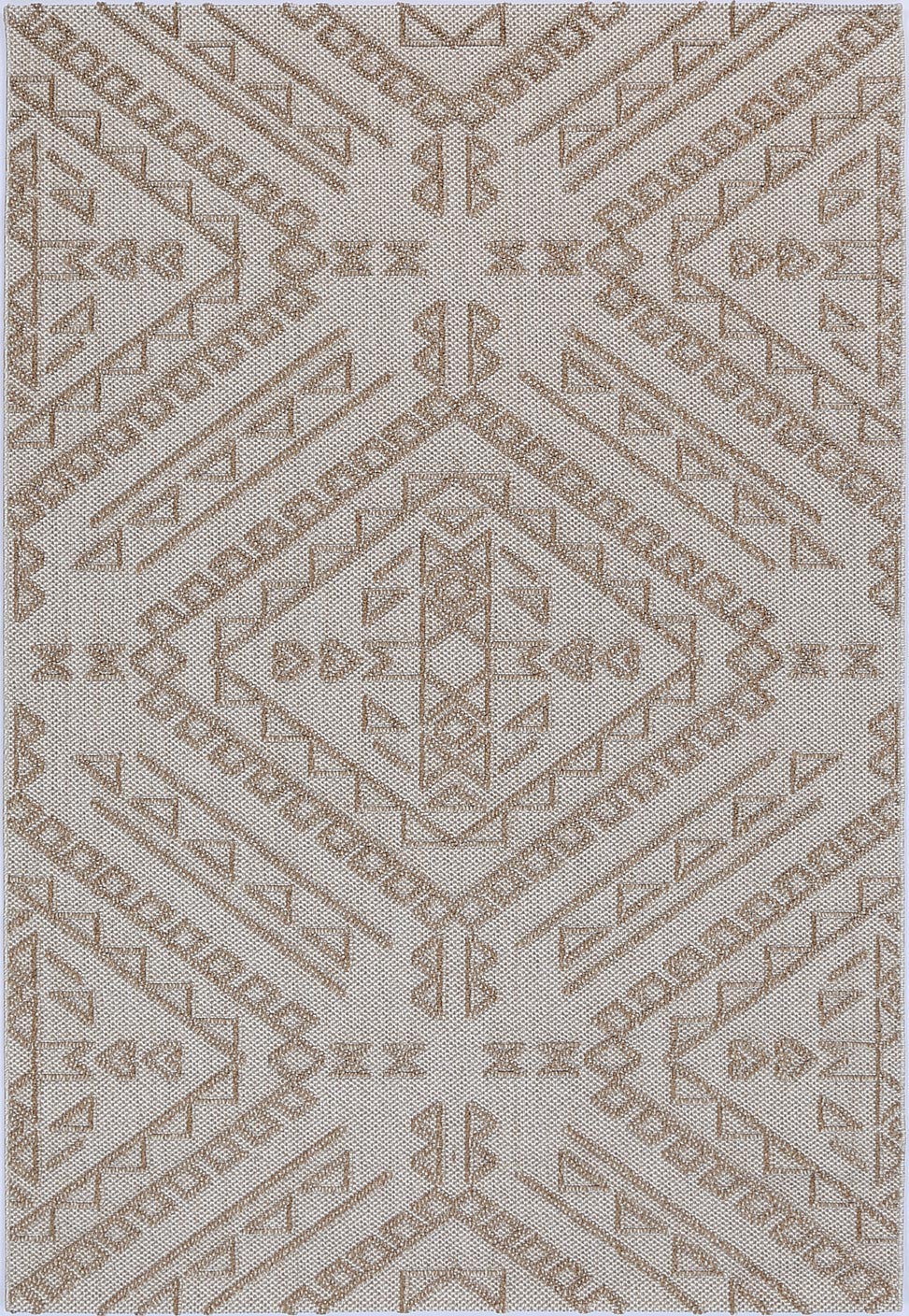 Torrelle Kilifa Beige Tribal Flatweave Rug