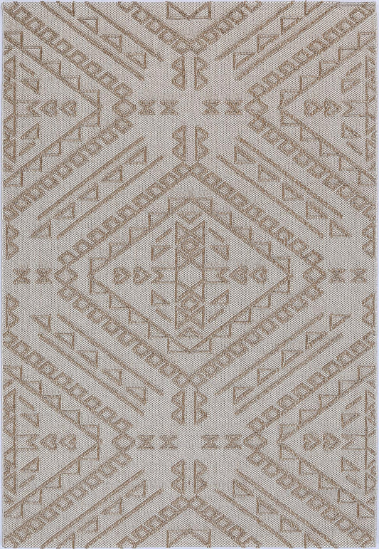 Torrelle Kilifa Beige Tribal Flatweave Rug