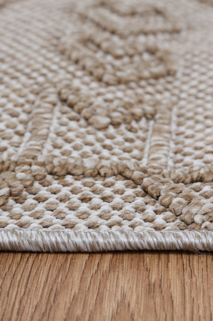 Torrelle Kilifa Beige Tribal Flatweave Rug