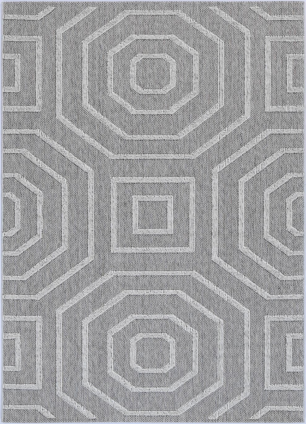 Torrelle Devesi Grey Geometric Flatweave Rug