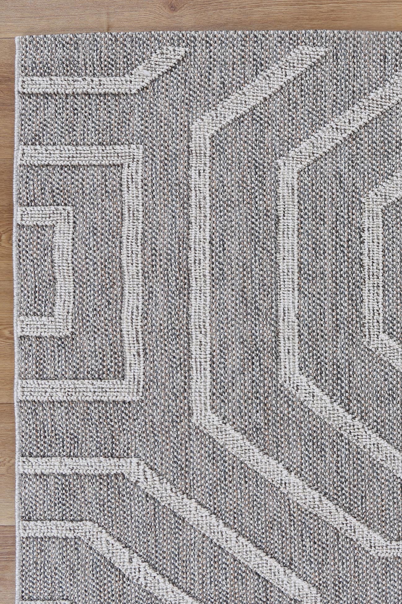 Torrelle Devesi Grey Geometric Flatweave Rug