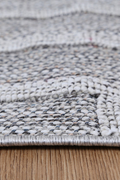 Torrelle Devesi Grey Geometric Flatweave Rug