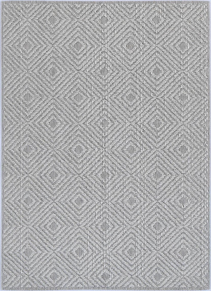 Torrelle Fugui Grey Geometric Flatweave Rug