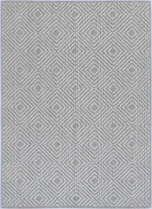 Torrelle Fugui Grey Geometric Flatweave Rug