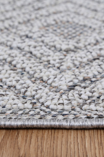 Torrelle Fugui Grey Geometric Flatweave Rug