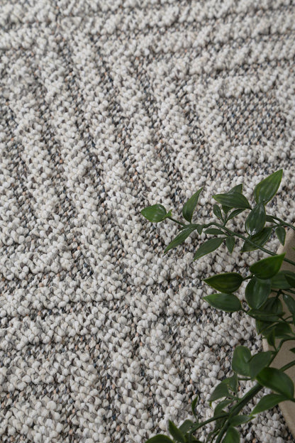 Torrelle Fugui Grey Geometric Flatweave Rug