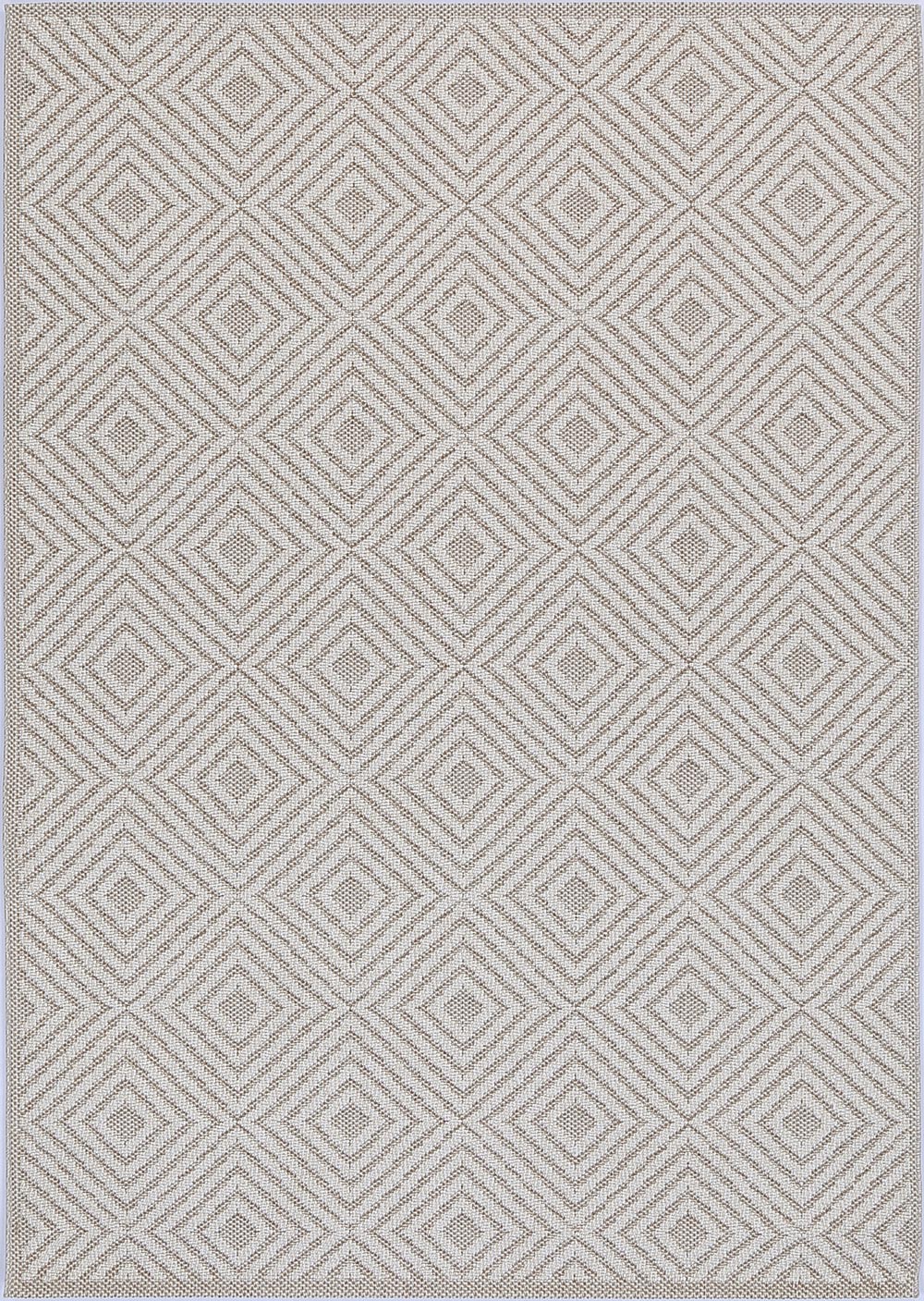 Torrelle Wickham Beige Geometric Flatweave Rug