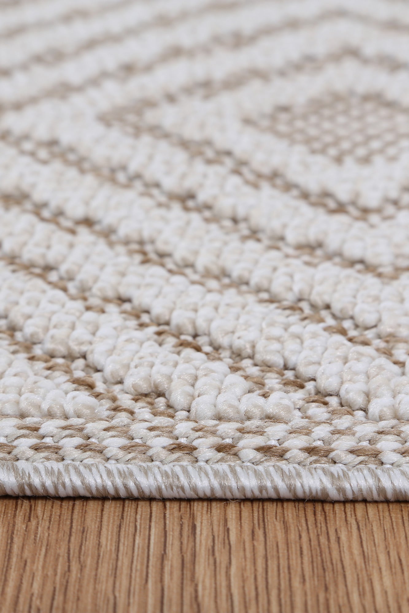 Torrelle Wickham Beige Geometric Flatweave Rug